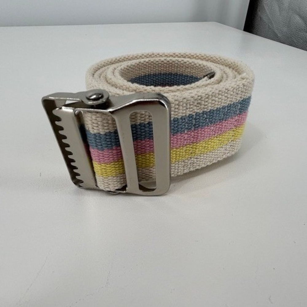 Sammons Preston A7945 Gait Belt 60 Inch Multicolor Striped Cotton Metal Buckle